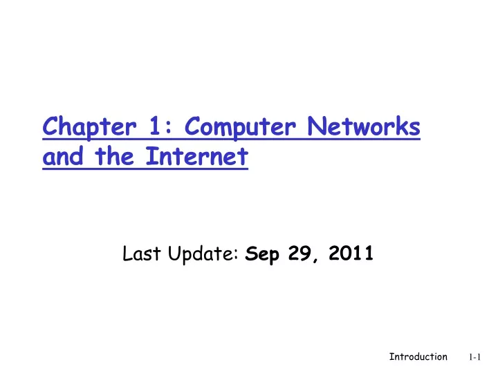 chapter 1 computer networks and the internet