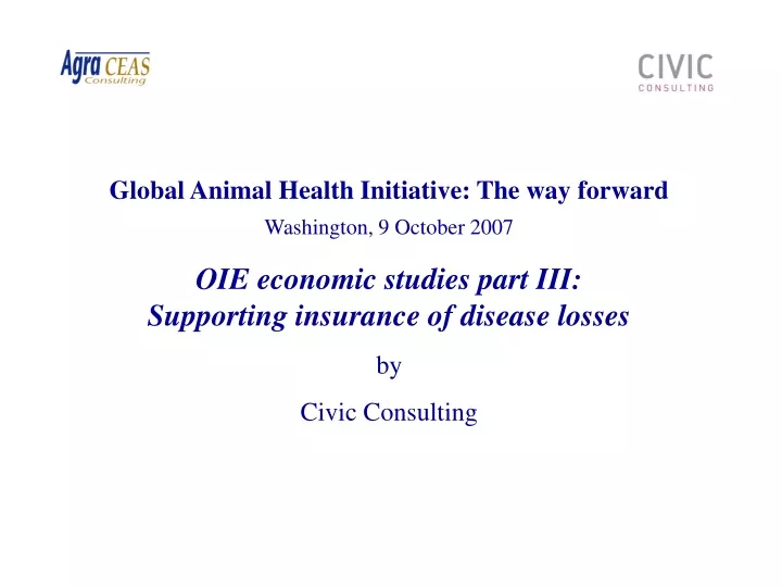 global animal health initiative the way forward