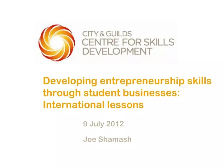 developing entrepreneurship skills through student businesses international lessons