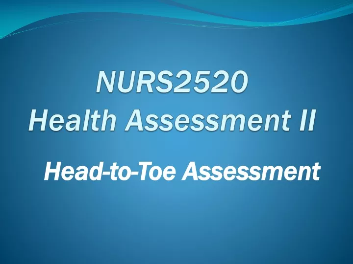 nurs2520 health assessment ii