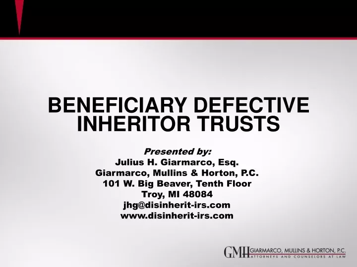 beneficiary defective inheritor trusts