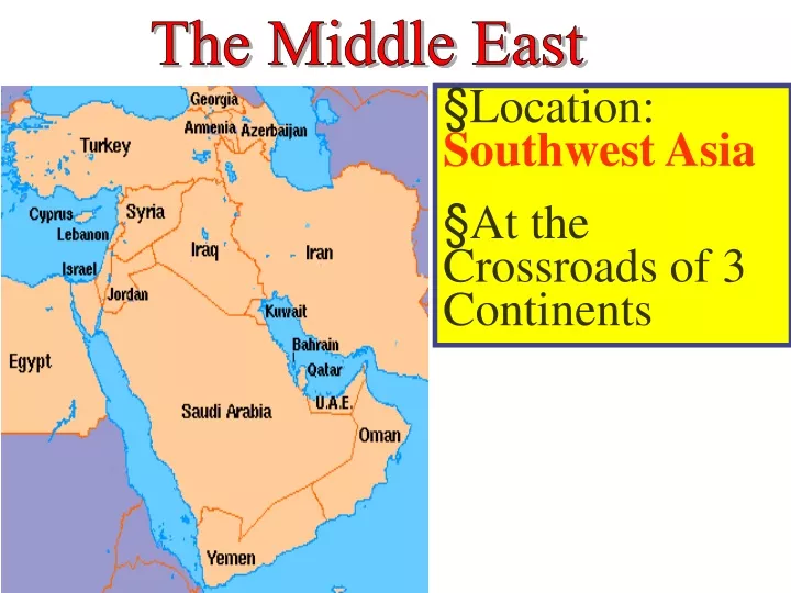 the middle east