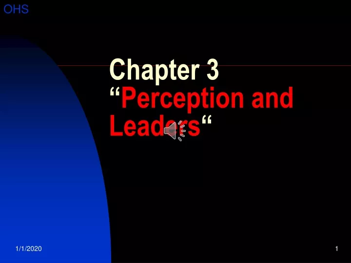 chapter 3 perception and leaders