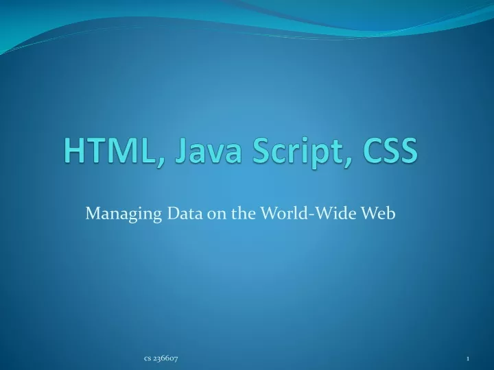 html java script css