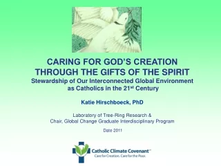 CARING FOR GOD’S CREATION