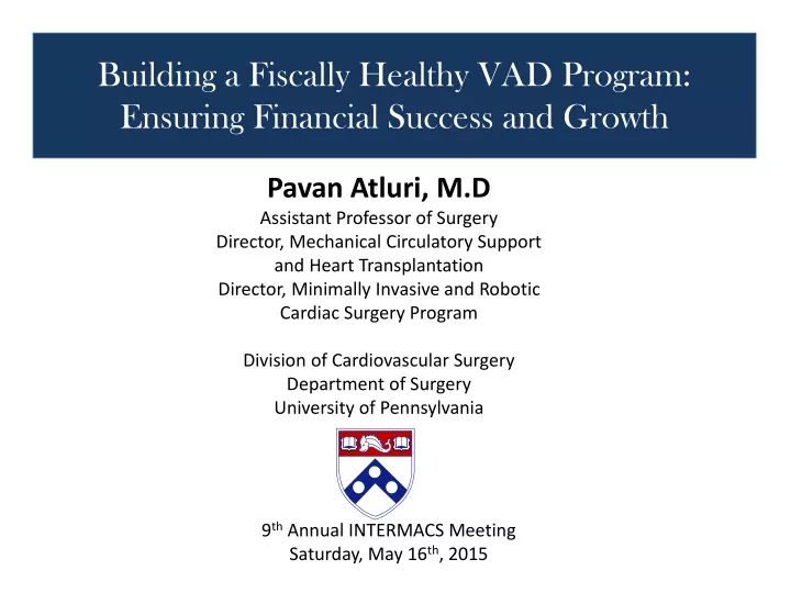 building a fiscally healthy vad program ensuring financial success and growth