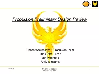 Propulsion Preliminary Design Review