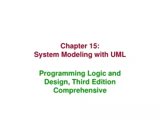 Chapter 15: System Modeling with UML