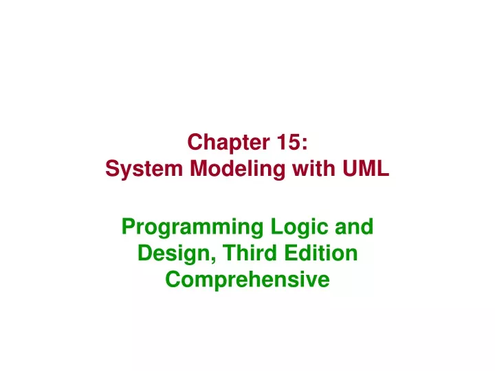 chapter 15 system modeling with uml