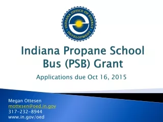 Indiana Propane School Bus (PSB) Grant