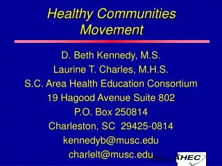 Healthy Communities Movement