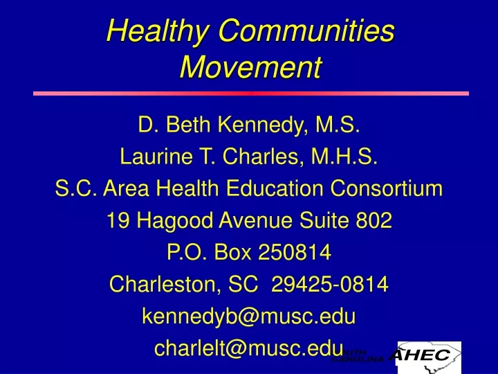 healthy communities movement