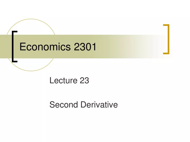 economics 2301