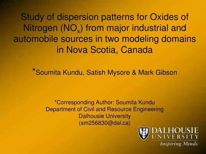 study of dispersion patterns for oxides