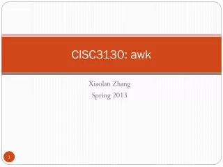 CISC3130: awk