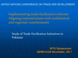 WTO Symposium,  GENEVA,08 November, 2011