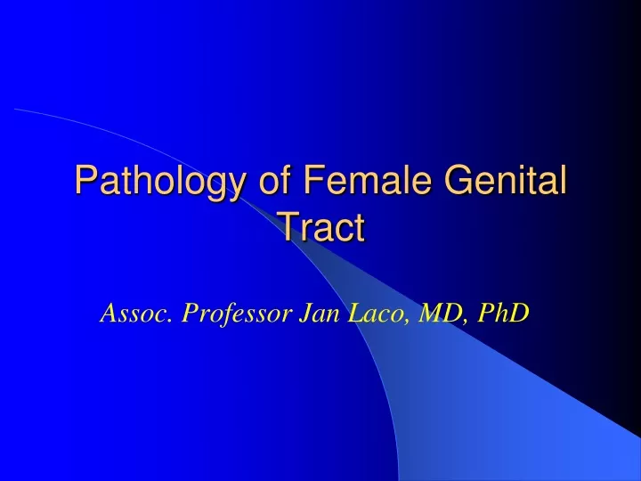 pathology of female genital tract