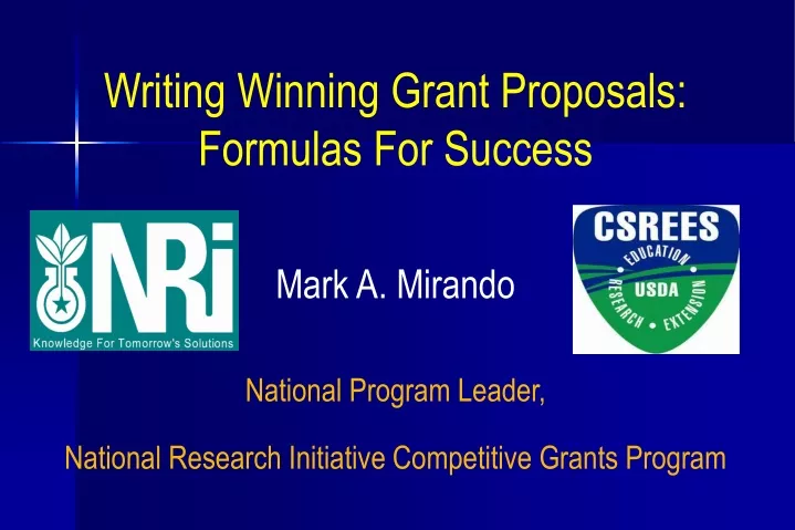 writing winning grant proposals formulas