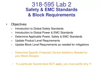 Safety &amp; EMC Standards &amp; Block Requirements