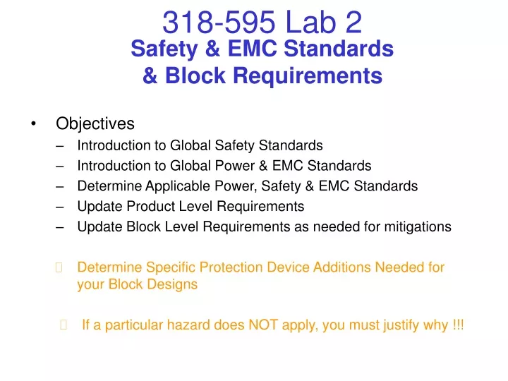 safety emc standards block requirements