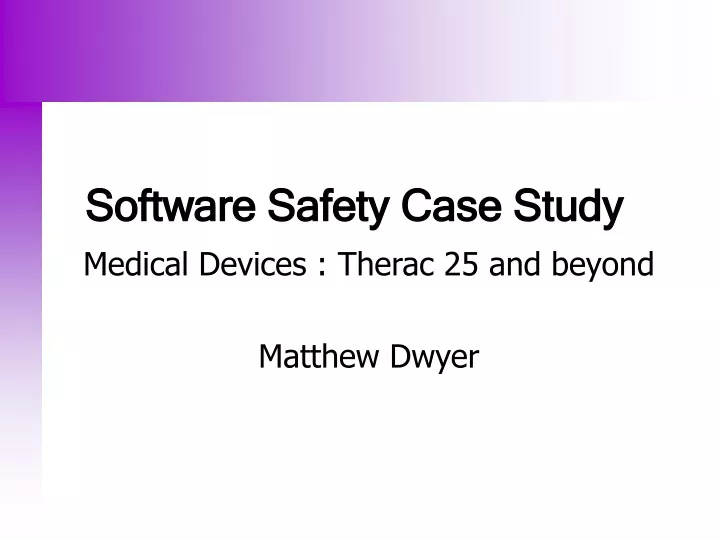 software safety case study