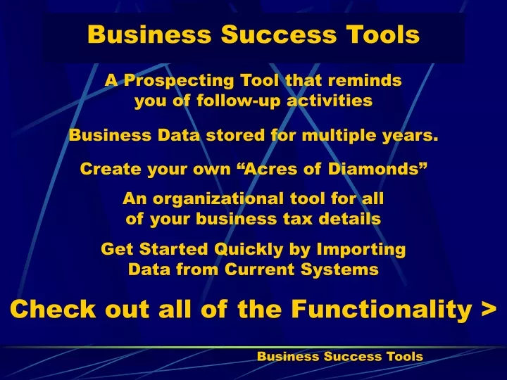 business success tools