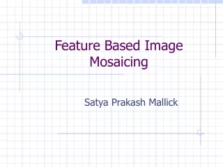 Feature Based Image Mosaicing