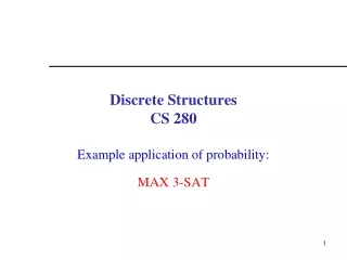 Discrete Structures CS 280