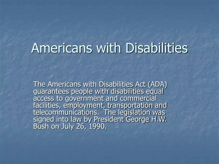 americans with disabilities