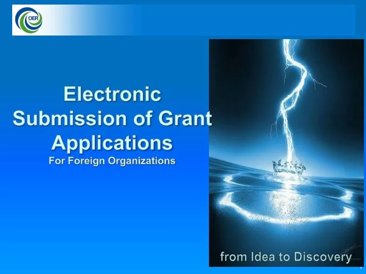 electronic submission of grant applications