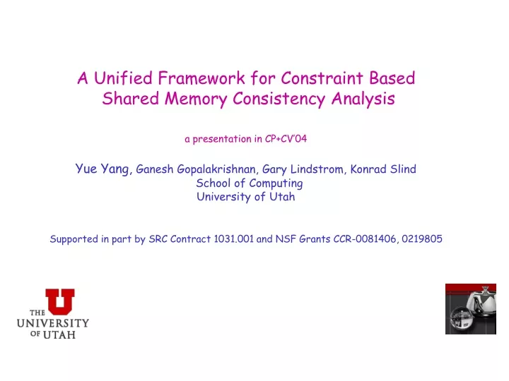 a unified framework for constraint based shared