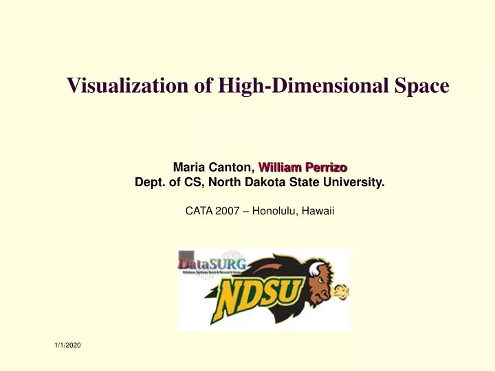 visualization of high dimensional space