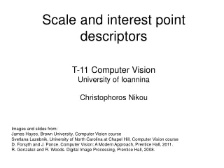 S cale and interest point descriptors