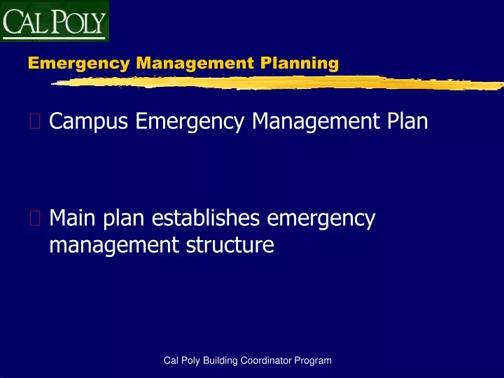 emergency management planning