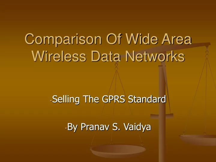 comparison of wide area wireless data networks