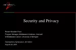 Security and Privacy - slide 1