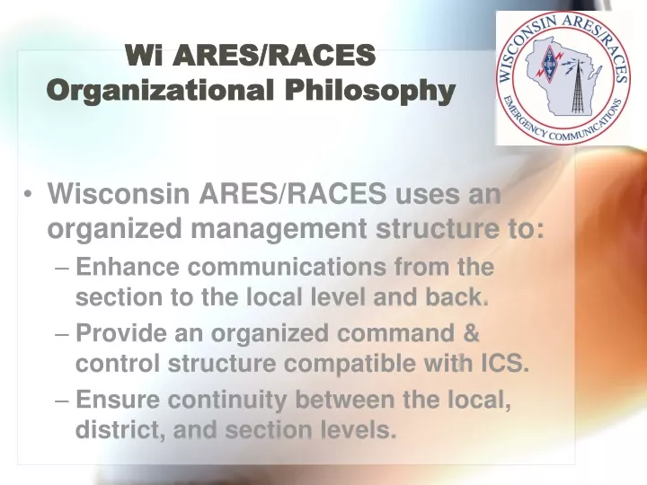wi ares races organizational philosophy