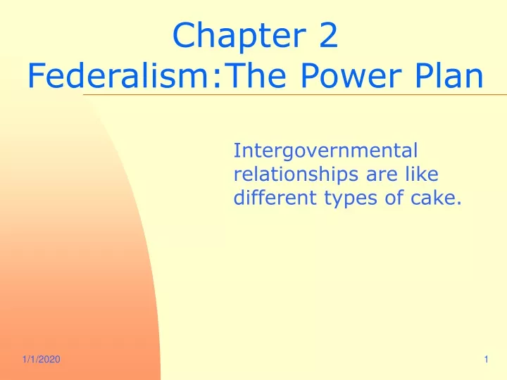 chapter 2 federalism the power plan