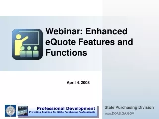 Webinar: Enhanced eQuote Features and Functions