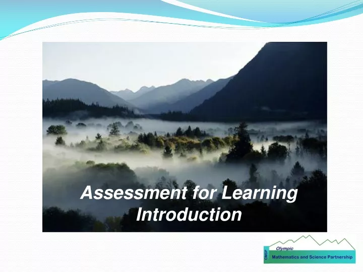 assessment for learning introduction