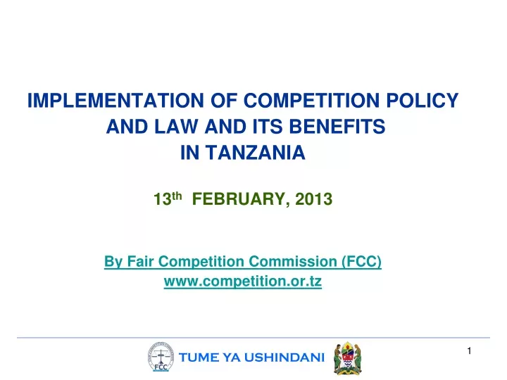 implementation of competition policy