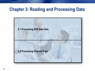 Chapter 3: Reading and Processing Data