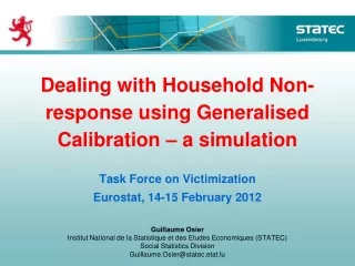 Dealing with Household Non-response using Generalised Calibration – a simulation
