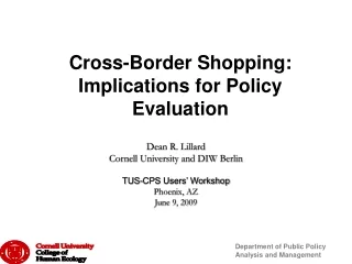 Cross-Border Shopping: Implications for Policy Evaluation