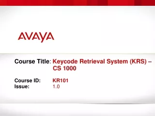 How to Navigate the KRS screens for CS 1000 How to Retrieve CS 1000 keycodes