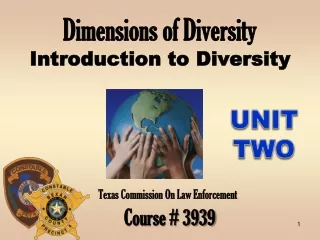 Dimensions of Diversity Introduction to Diversity
