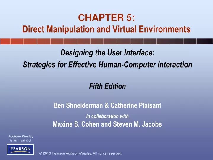 chapter 5 direct manipulation and virtual environments