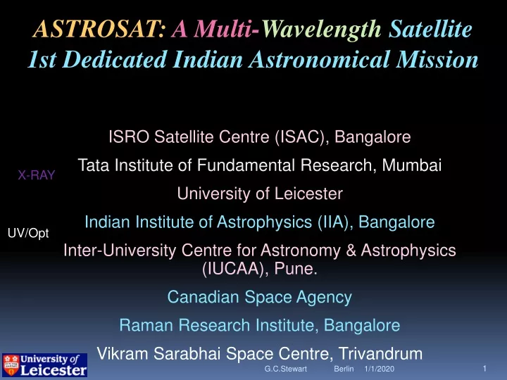 astrosat a multi wavelength satellite