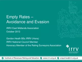 Empty Rates –  Avoidance and Evasion