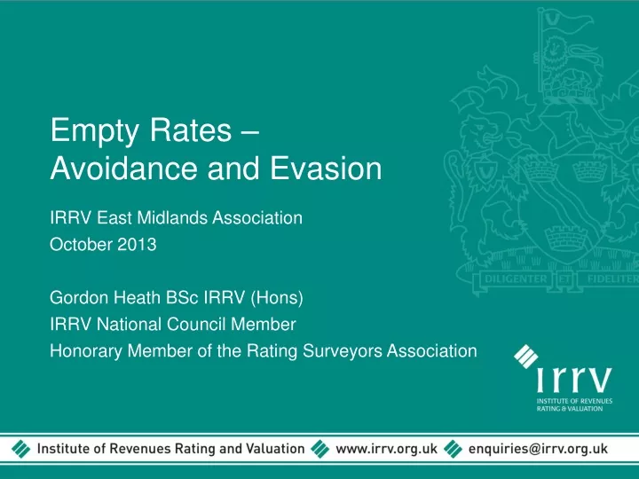 empty rates avoidance and evasion